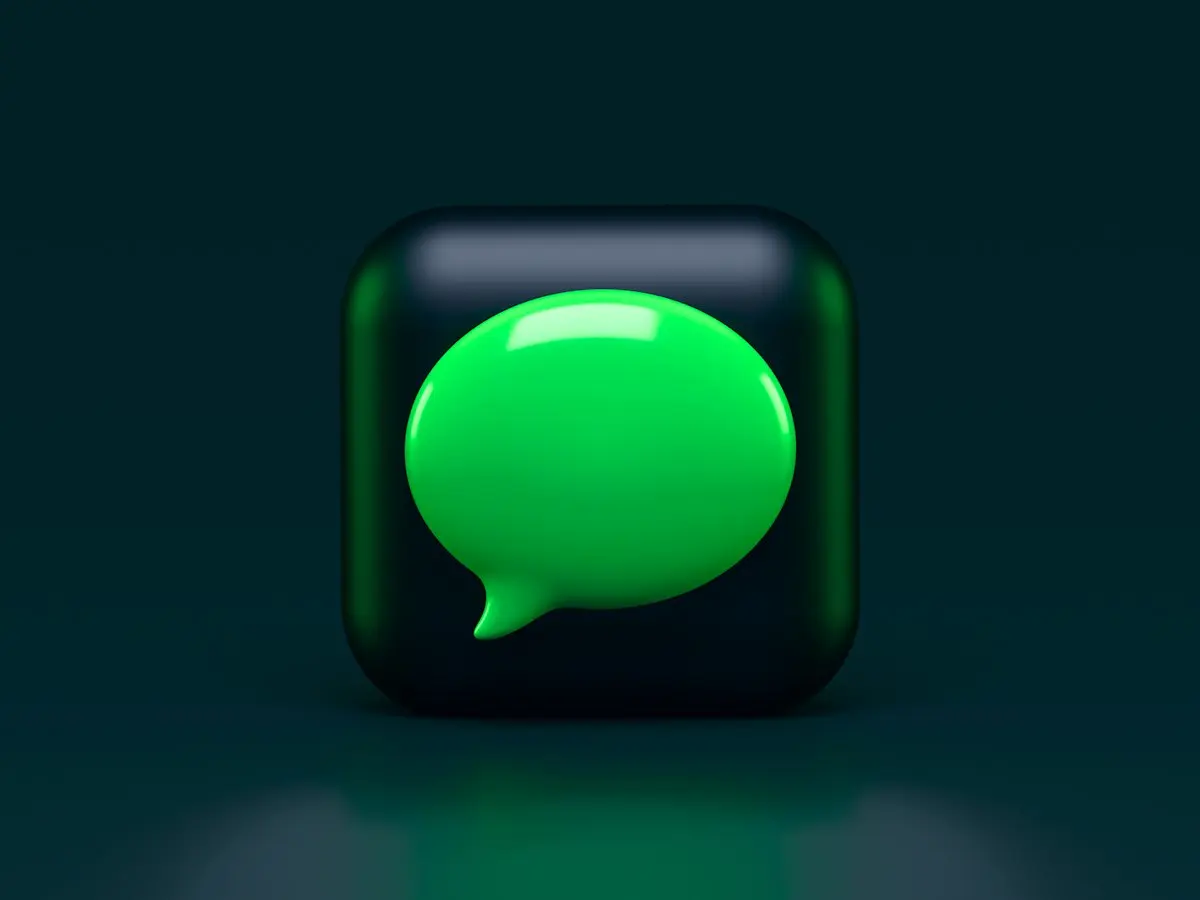 Smartphone displaying a chat conversation