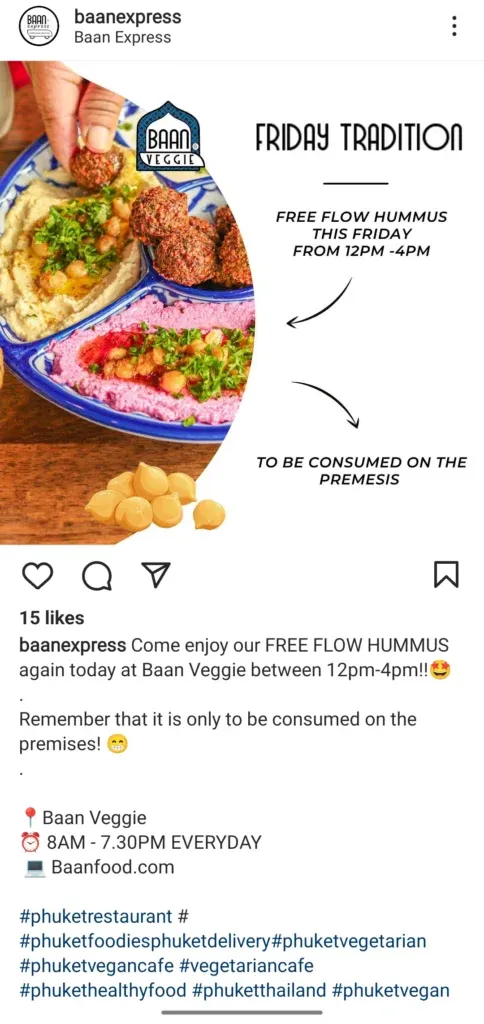 Free Flow Hummus Friday tradition promo