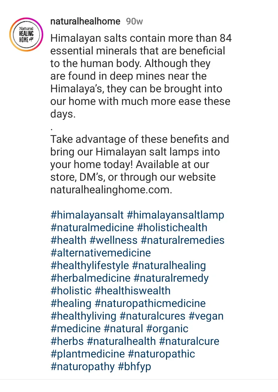 Himalayan salt benefits caption — 84 essential minerals