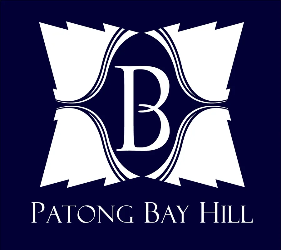 Patong Bay Hill brand tile — navy logo with B monogram