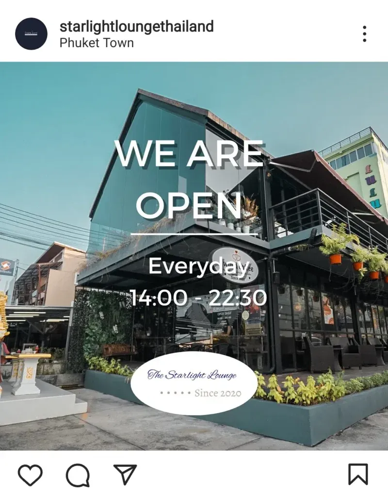 We Are Open announcement — facade photo, open daily 14:00-22:30